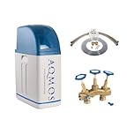 Aqmos R2D2-32 - Impianto di addolcimento dell'acqua con set di collegamento da 1” e blocco di montaggio da 1”, impianto di addolcimento dell'acqua per case fino a 5 persone, impianto anticalcare
