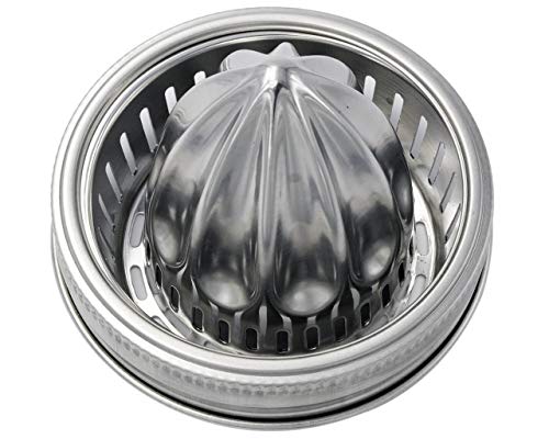Jarware Stainless Steel Juicing Lid with Rust Proof Band for Wide Mouth Mason