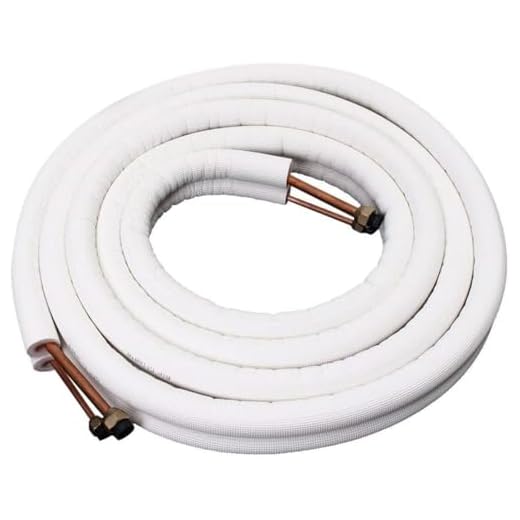 Honfitat Tubo de cobre aislado de 1/2/3/4/5 m, 1/4 pulgadas, 3/8 pulgadas, accesorios de tubería de aire acondicionado, par de tubos en espiral (5 m)