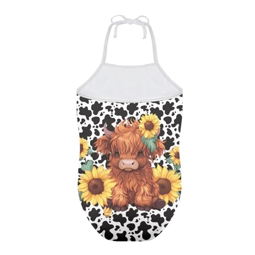 Image of ELEQIN Cartoon Animal Cute Girls One Piece Swimsuit Adjustable Swimwear for 3Y-10Y