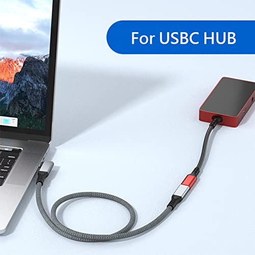 USB 4 Extension Cable 240W 0.3M, Right Angle Thunderbolt 4 & USB C Male to Female Cable - Image 4