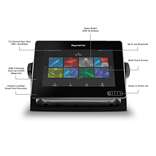 image for Raymarine Axiom 7 Fish Finder with Built in GPS, WiFi, Chirp Sonar and