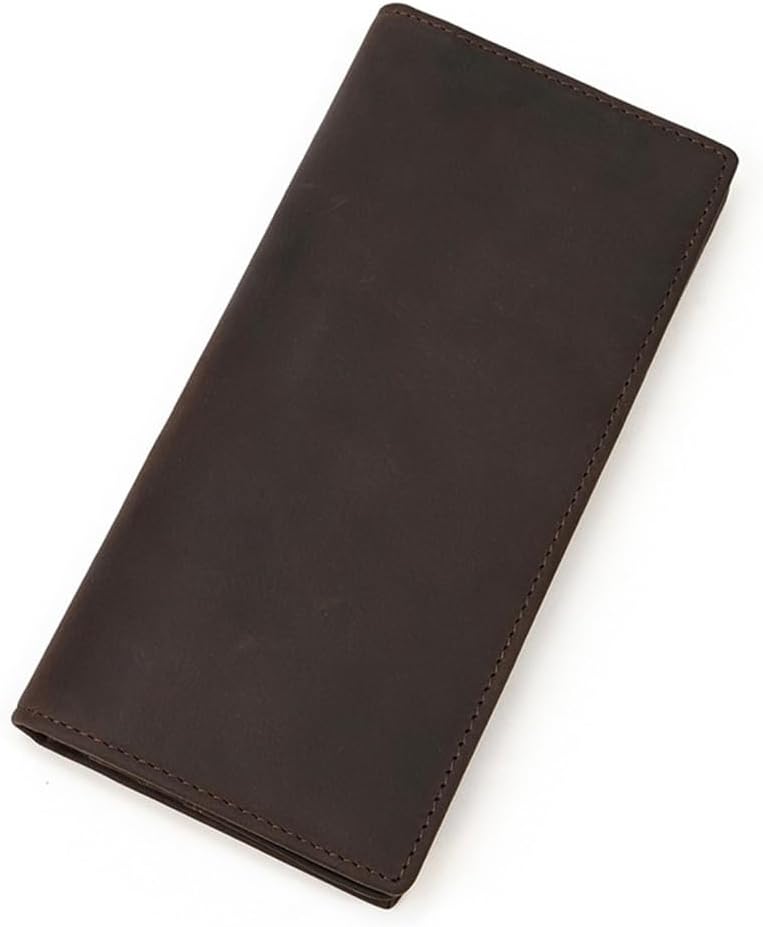 Men's Purse Zipper Purse Multi-slot Money Top Layer Leather Clutch Bag