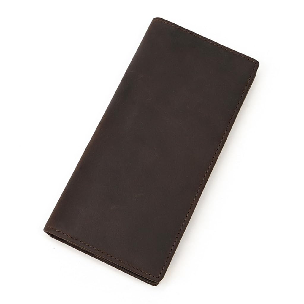 Pochette pour homme en cuir épais de haute manufacture avec zippe robuste