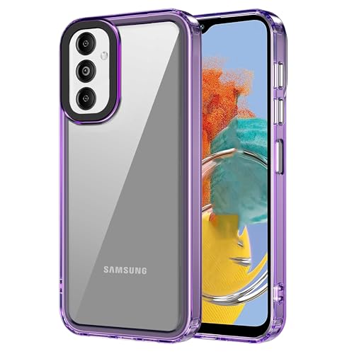 Zapcase Back Case Cover for Samsung Galaxy M14 5G | Compatible for Samsung Galaxy M14 5G Back Case Cover | Case Cover with Camera Protection | (TPU + PC | Translucent Purple)