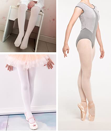 Image of MdnMd Girls' Women's Ballet Tights Ultra Soft Convertible Dance Leggings Transition Tights for Toddler Kids Adult