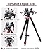 Trakiom Clamping Tripod Rest with Sturdy Aluminum Frame, Lightweight, Provides Stability, Adjustable Legs, and Hands-Free Operation for Outdoors