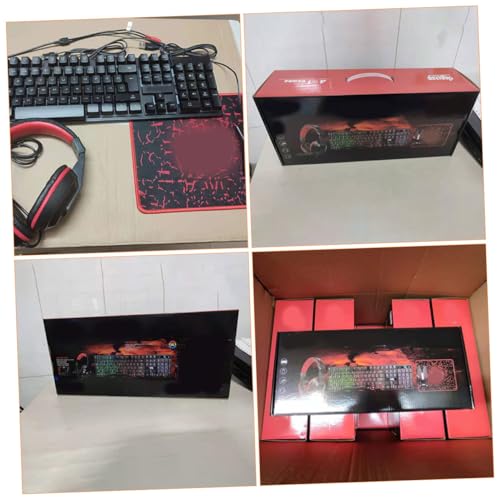 Clavier et souris rétroéclairé pour gamers avec tapis de souris ergonomique noir - 7