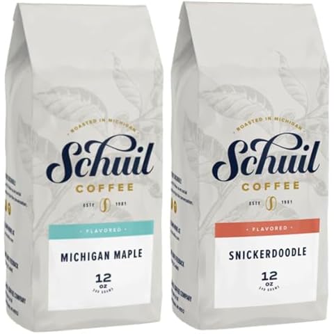 Schuil Whole Bean Coffee Bundle, 12 Ounce Bags - Michigan Maple and Snickerdoodle Cover
