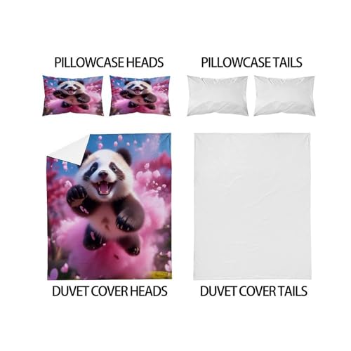 Housse de couette microfibre avec fermeture éclair parure Wild Animals - 4