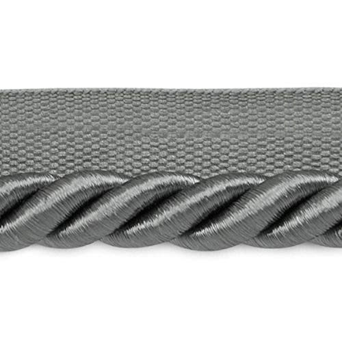 Expo International 20-Yard Hilda Twisted Lip Cord Trim Embellishment, 3/8-Inch, Pewter