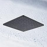 ALYHYB Regenduschkopf – 9 Zoll großer Regenduschkopf aus ABS – quadratische Dusche mit Touch-Reinigungsdüse, Perfekter Ersatz für Ihre Badezimmer-Duschköpfe (SCHWARZ)