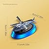 Helicopter Air Freshener Car, Helicopter Rotating Solar Car Perfume Air Freshener, Luxury Alloy Car Fragrance Diffuser Aromatherapy Ornaments for Car Dashboard #4