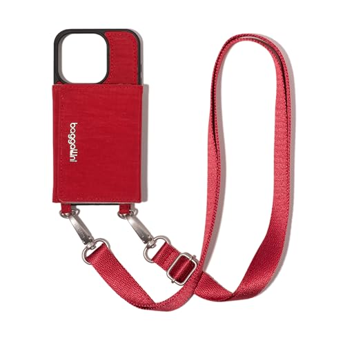 Amazon.ca: Baggallini On The Go iPhone Card Case Crossbody - Lightweight iPhone Case Designed for iPhone 13, iPhone 14, iPhone 15 and iPhone 15 Pro, Crimson Red, iPhone 13/14