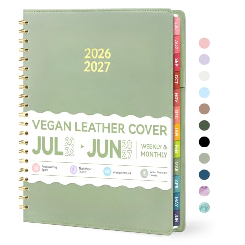 Forvencer Planner 2026-2027, Academic Planner Weekly & Monthly, Vegan Leather Cover Calendar...