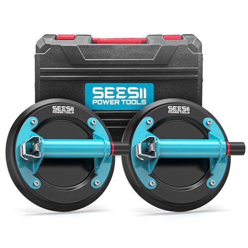 SEESII 8' Tile Suction Cups with Solid Metal Handle, 440LBS Max Load