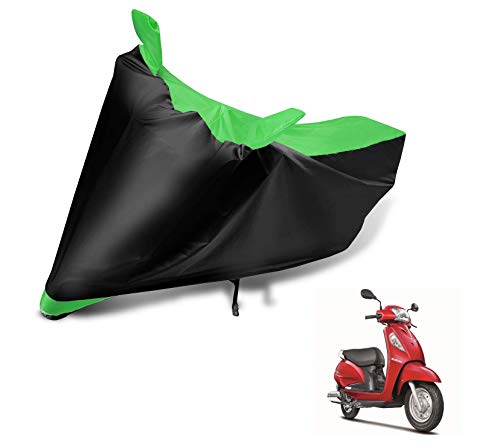 Image of Auto Hub Scooty Cover Compatible with Suzuki Access 125 with Mirror Pocket, Dustproof, Heat Resistant, Triple Stitched, Access 125 Scooty Cover- Black, Green