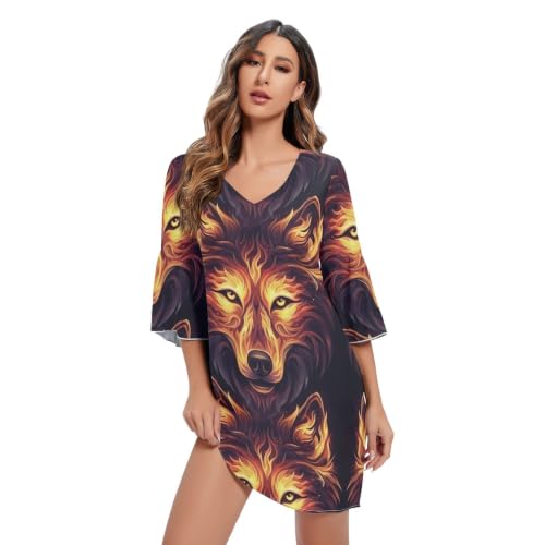 Robe mousseline loup flames contre la chaleur estivale