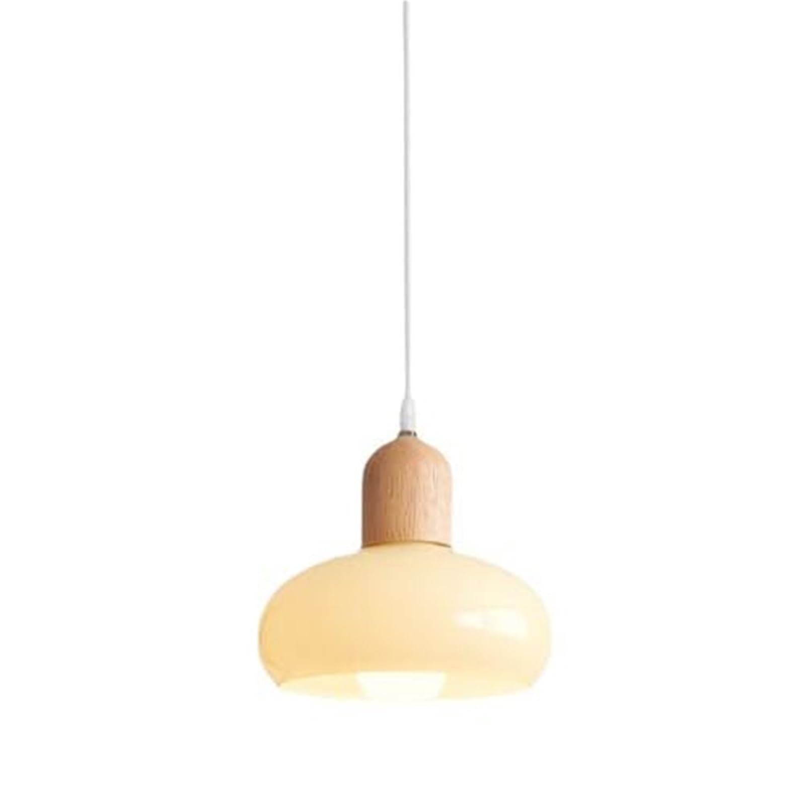KBUUKYYXouy Mid Century Minimalist Milk Glass Adjustable Globe Pendant Lamp Chandelier Hanging Lighting Ceiling Fixture Vintage for Kitchen Living Room Bedroom(19 * 20cm)