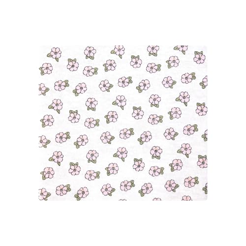 Image of Hudson Baby Unisex Baby Cotton Polyester Flannel Receiving Blankets 4-Pack, Soft Pink Floral, One Size