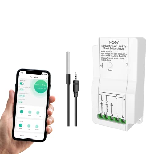Moesgo Wifi Smart Waterproof Temperature Controller Can Be Placed In Water Safe And Reliable Wireless Remote Thermostat With Dual Relay Uutput Works With Smart Life App/Alexa Google Home #TOP15