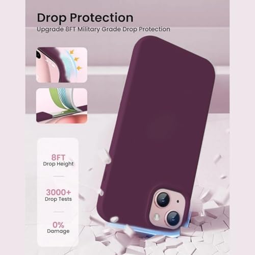 Image of Premium Liquid Silicone Case for iPhone 11 - Slim Full Body Protective Back Cover with Soft Microfiber Lining, Anti-Slip Grip Scratch Resistant Phone Case(Purple)