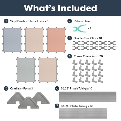 Image of Children's Factory PlayPanel Room Divider 59.5 inch x 47.5 inch, Elements, 5 | Water-Resistant Vinyl Room Divider Panel Set, Freestanding Privacy Screen for Daycare or Preschool, Cantilever Feet Included