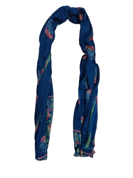 Image of Women Dupatta Blue Printed