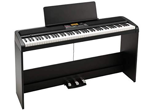 Ampia varietà di suoni KORG XE20SP - Piano digitale Ensemble con accompagnamento automatico, con supporto e 3 pedali, colore: Nero