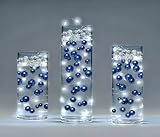 300 'Floating' Royal Blue (Navy) - No Hole Jumbo/Assorted Sizes Vase Decorations-Fills 4 Gallons of Transparent Gels for Floating Effect-with Measured Floating Gels Prep Bags for Best Results!