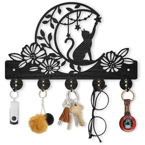 MAYJOYDIY Cat Moon Flower Coat Rack Cover