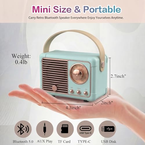 Haut-parleur Bluetooth rétro Dosmix : idée cadeau d'anniversaire vintage unique