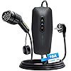 Chargeur Voiture Electrique,3.68KW/5M EV Chargeur Type 2, Cable Recharge Véhicule Electrique 16A avec EU Schuko Prise, Borne de Recharge Monophasé IP65, Compatible avec E-208, Model Y/3,ID.3, ID.4