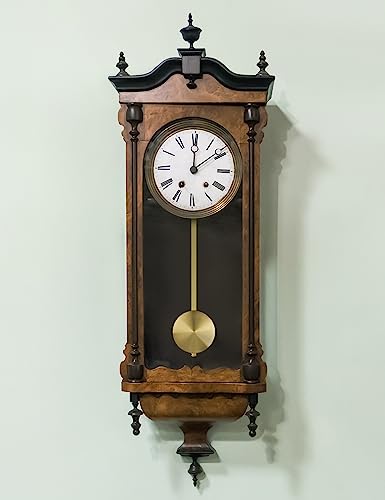 NiHome Quartz Wall Clock Pendulum Replacement - Aluminum Traditional Mechanical Retro Clock With High Gloss Pendulum (Gold)