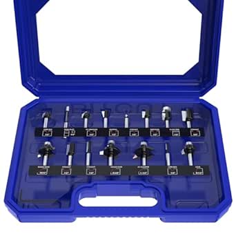 BITCUT Router Bit Set of 15 Pieces 1/4 Inch Router Bits Sets ...