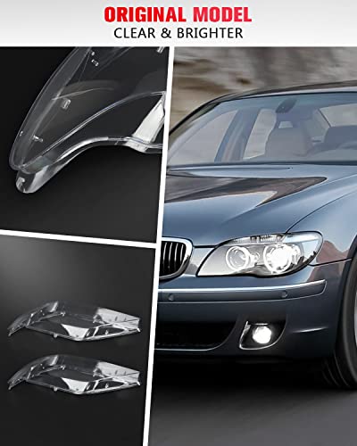 Cciyu 2Pc Left And Right Side Car Headlight Headlamp Lense Clear Lens Cover Replacement Fit For 2014-2015 For Bmw 520I Top Sedan 4-Door;2011-2015 For Bmw 535I Base Sedan 4-Door #TOP5