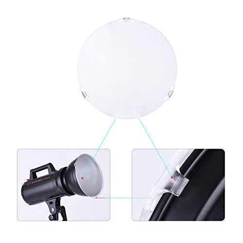 Image of Andoer Photo Studio Portable 18.5cm Frosted-Surface Diffuser Plate for Bowens Mount 7 inch Standard Reflector Lamp Shade