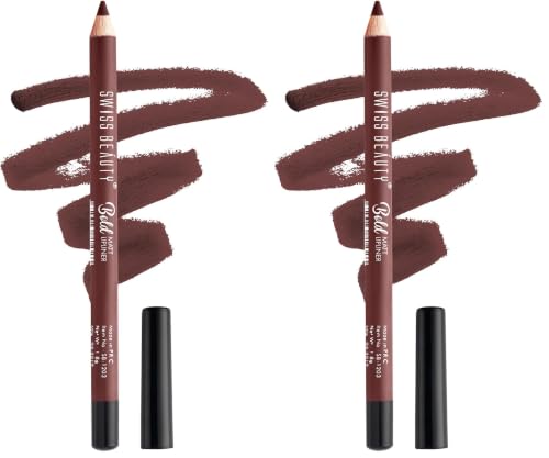 Image of Swiss Beauty Bold Matt Lip Liner | Long-lasting |Matte Finish | Non-drying | Shade-14, 1.6gm (Pack of 2)