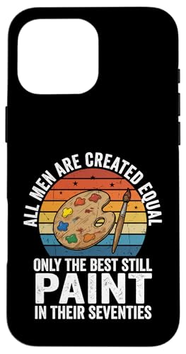 Funny Dad 70th Birthday ���̓� ��� �A�[�e�B�X�g �X�}�z�P�[�X iPhone 16 Pro Max �p