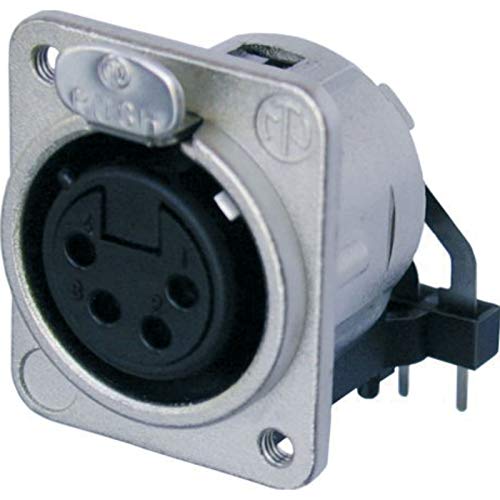 Preisvergleich Produktbild Neutrik NC4FD-L-1 XLR-Steckverbinder Flanschbuchse, Kontakte gerade Polzahl (num): 4 Silber 1St.