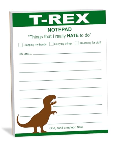 Guajolote Prints Funny T-Rex Memo Pad - Novelty Gag Gift Notepad, To Do List for Friends and Coworkers