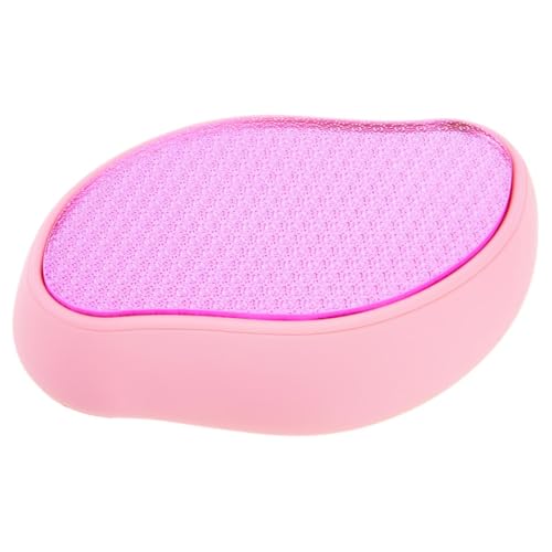 The Beauty Spy Glass Slippers Foot File - Ultra-Patterned Glass - Ergonomic Design - Gently Removes Rough Skin from Feet, Elbows, Knees - Wet or Dry Use (Pink)