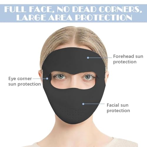 Image of 1Pc Full Face Cover Folded Women Face Mask for Outdoor Sports Climbing Traveling, UPF50+ Sun Protection Mask for Men Women, UV Full Face Masks for Bike Car (Pack, 1, count)