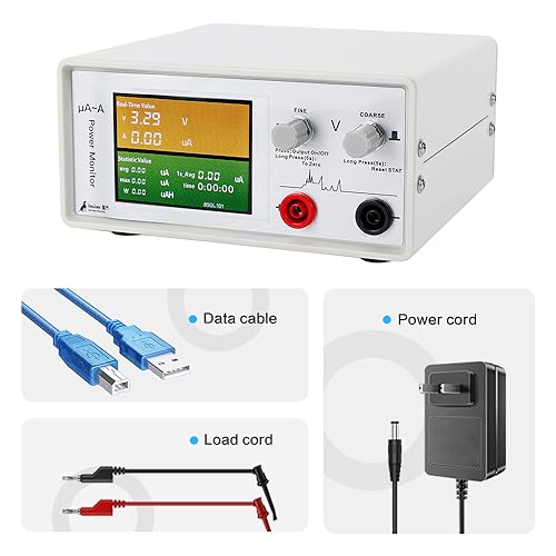Image of uA-Level Current Analyzer: Precision Battery Simulation and Variable DC Power Supply - Ideal for Electronic Engineers (12V /2.5A, Ultra-Low Power, Software-Free)