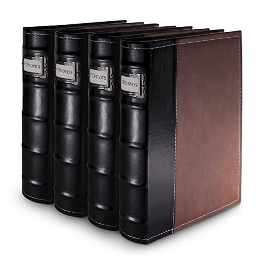 Bellagio-Italia Brown DVD Storage Binder Set - Stores Up to 192 DVDs, CDs, or Blu-Rays - Stores DVD Cover Art - Acid-Free Sheets