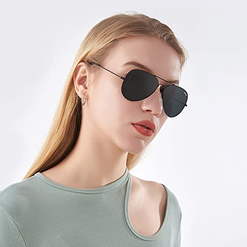 Image of grey jack Polarized Aviator Sunglasses lightweight Stylish Glasses for Men Women UV Protection S110102