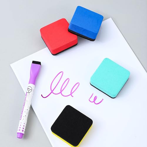 4 Pcs Mini Dry Erase Eraser, Chalkboard Eraser Cleaner, Mini Whiteboard Eraser Bulk for White Board,Square Board Wiper Erase for Students Teachers at School Classroom,Office,Home image 8