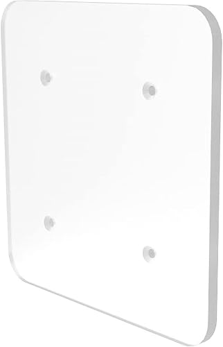 Miniatura 6 de FixtureDisplays® Hoja de plexiglás acrílico transparente de 0.197 in (3/16 pulgadas nominal) de 9 x 9 pulgadas, cuadrada preperforada con 4 agujeros