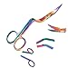 OdontoMed2011 Multi Titanium Rainbow Universal Curved Bent Handle Scissor 6
