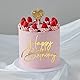 BETESSIN 2Pcs Happy Birthday Tortendeko Gold Acryl Kuchen Deko Cake Topper Geburtstag Kuchen Dekoration Spiegel Kuchenaufsatz Zubehör Stil B